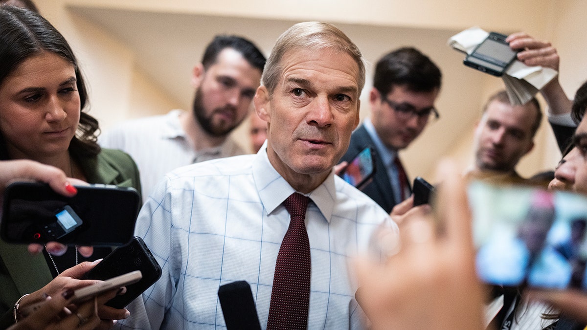 Rep. Jim Jordan talks to reporters