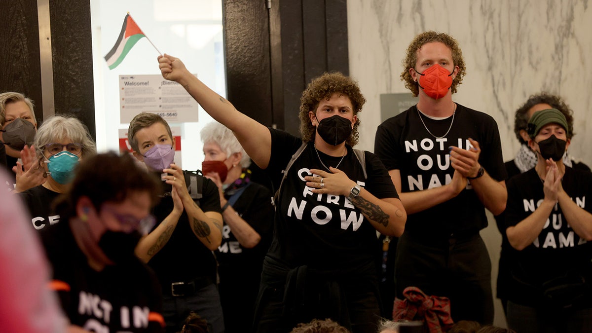 Oakland City Hall Palestine protest