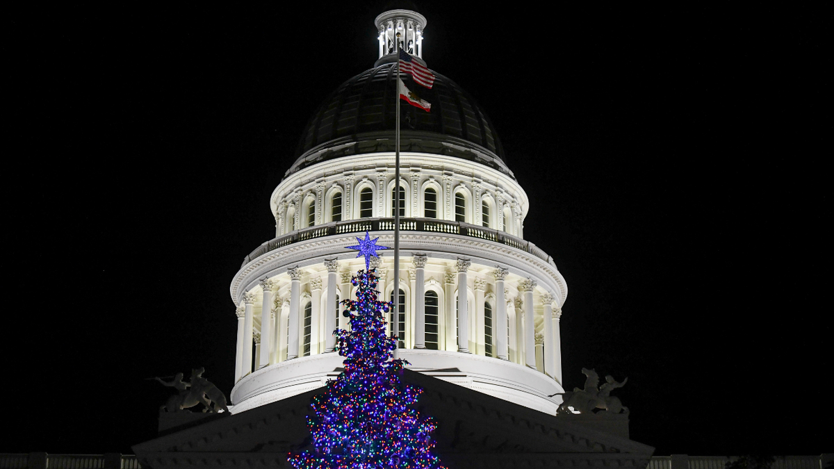 Christmas tree at the California capitol