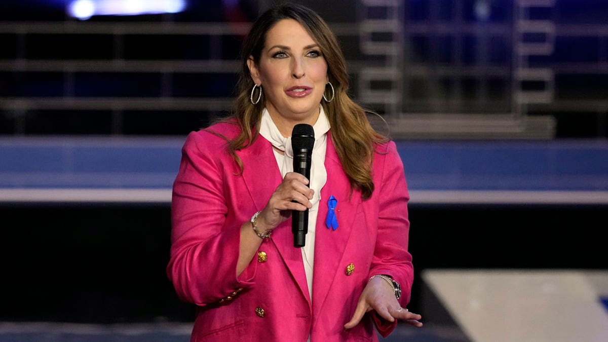 Republican National Committee chair Ronna McDaniel speaks