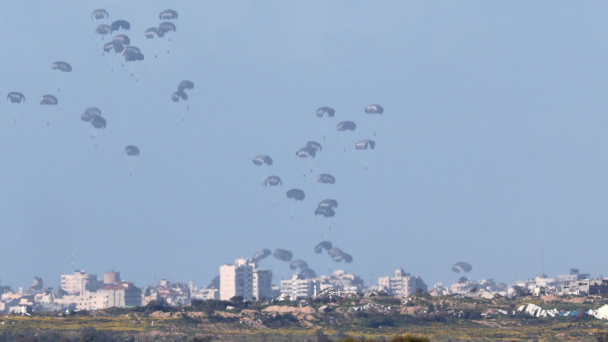 Aid air dropped into Gaza