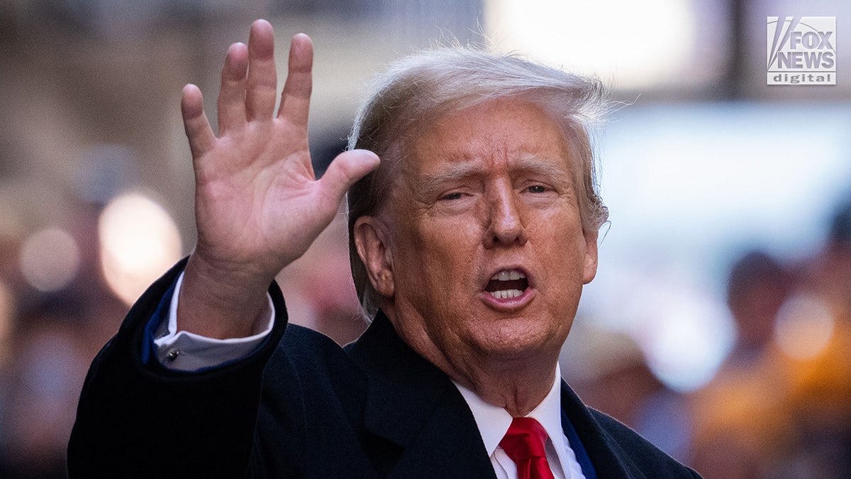 Former president Donald Trump departs The Trump Building, located at 40 Wall Street, in Manhattan