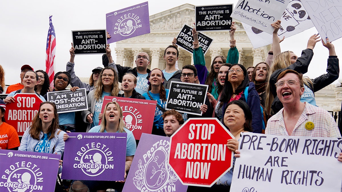 Abortion protesters at the U.S. Supreme Court
