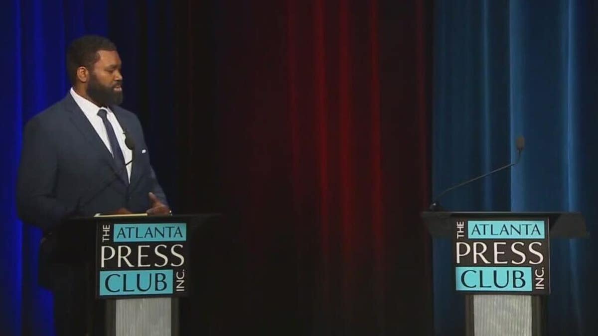 Democratic DA candidate on debate stage alone