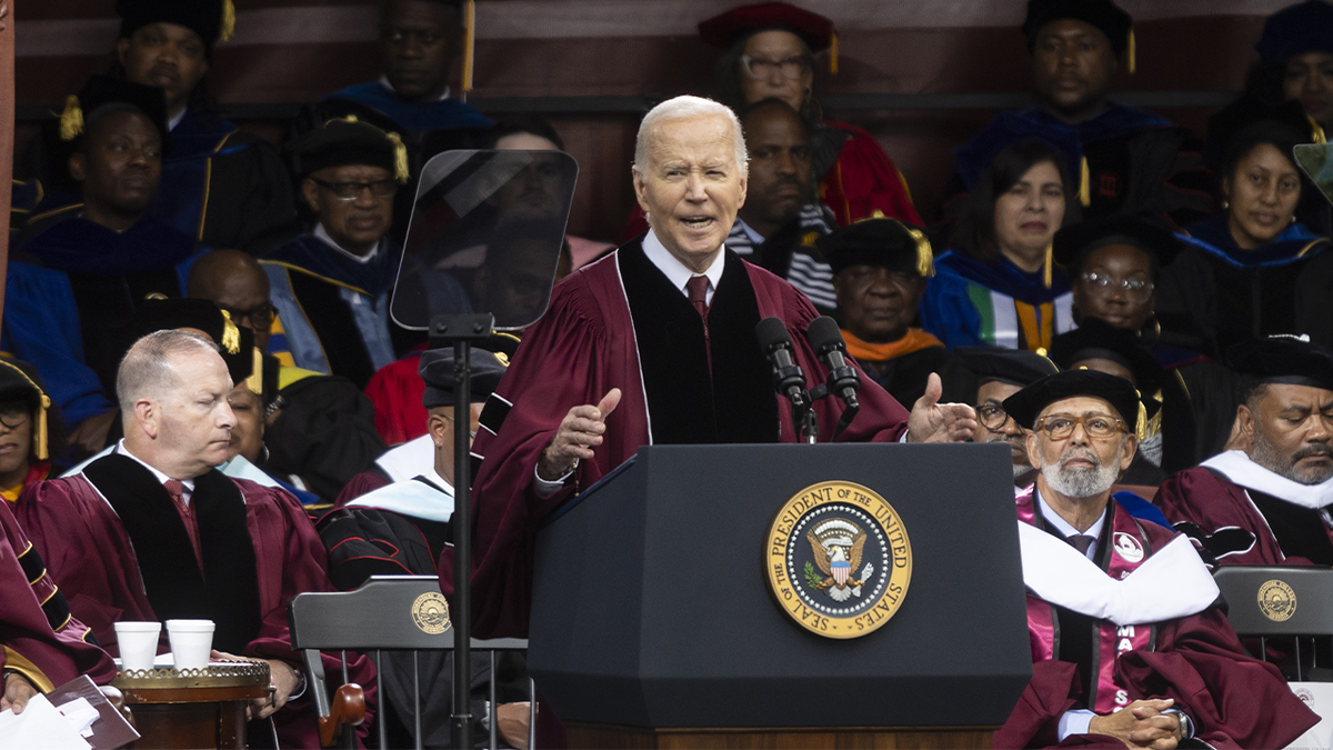 Biden speaking at Morehouse College