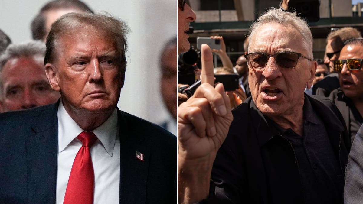 Donald Trump and Robert De Niro in Manhattan Tuesday