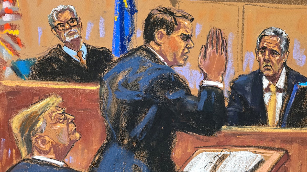 Michael Cohen is asked about taking an oath as he is cross-examined by defense lawyer Todd Blanche during former U.S. President Donald Trump's criminal trial