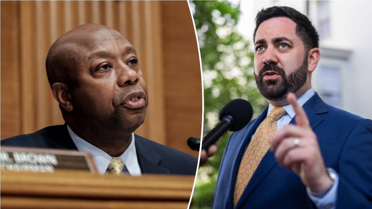 photo split: Sen. Tim Scott, left; Rep. Mike Lawler, right