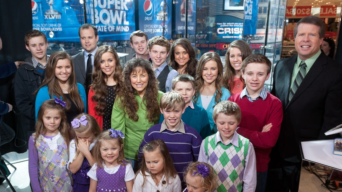 The Duggar Family during a TV appearance