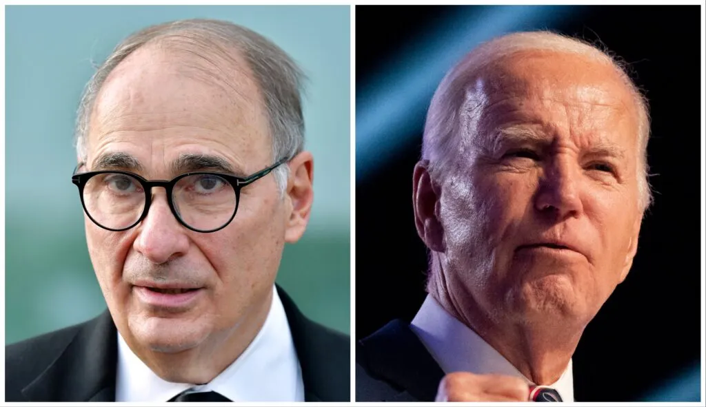 David Axelrod on the left and Joe Biden on the right