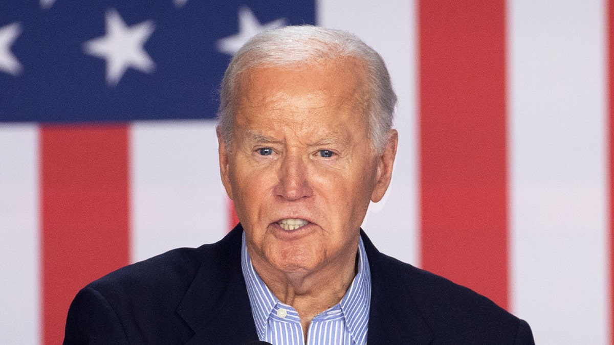 MADISON, WISCONSIN - JULY 05: President Joe Biden speaks to supporters during a campaign rally at Sherman Middle School on July 05, 2024 in Madison, Wisconsin.