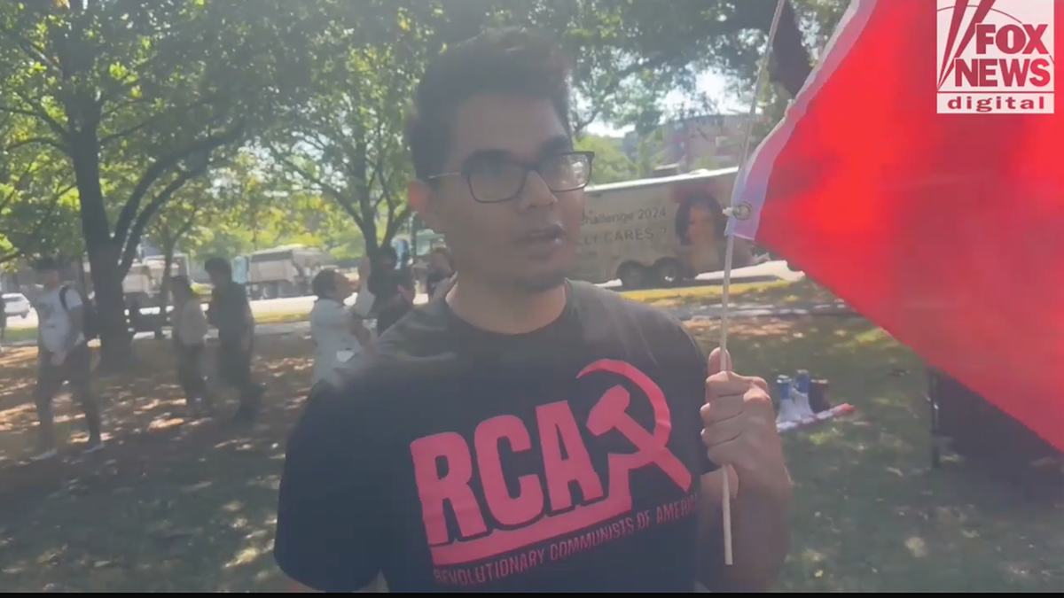 Protester at DNC