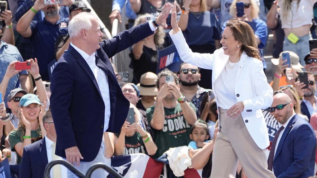 Kamala Harris and Tim Walz campaign in Wisconsin