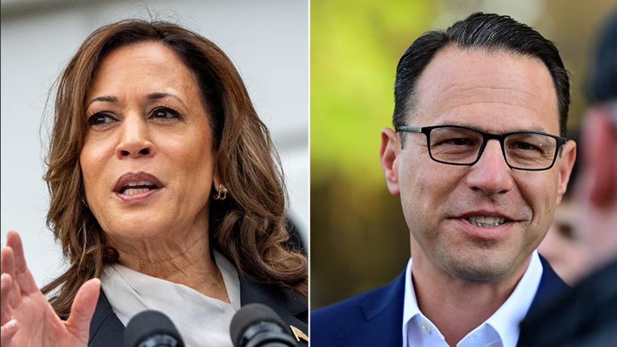 A split of Kamala Harris and Josh Shapiro