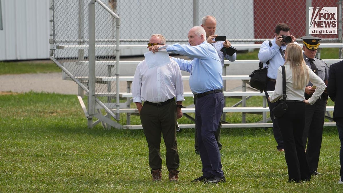 Trump assassination attempt task force walks the grounds in Butler