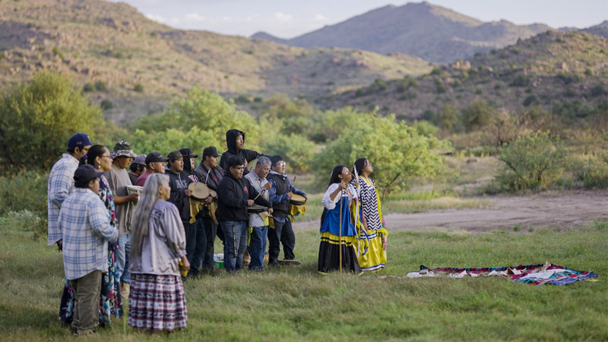 Apache tribe at sacred site Oak Flat in Arizona.