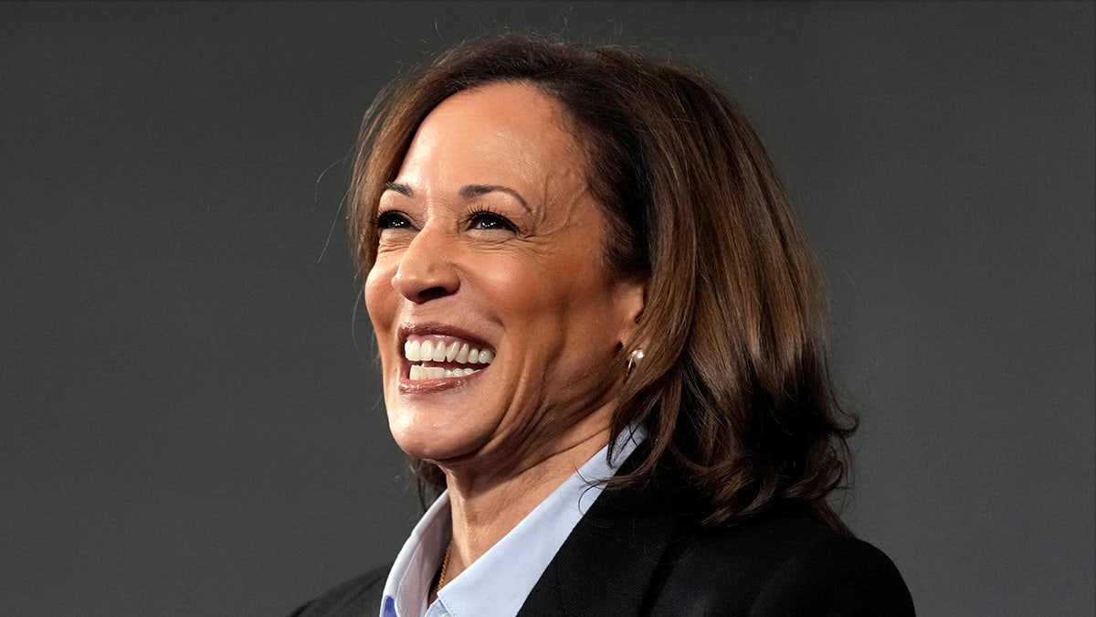 Kamala Harris smiling closeup shot