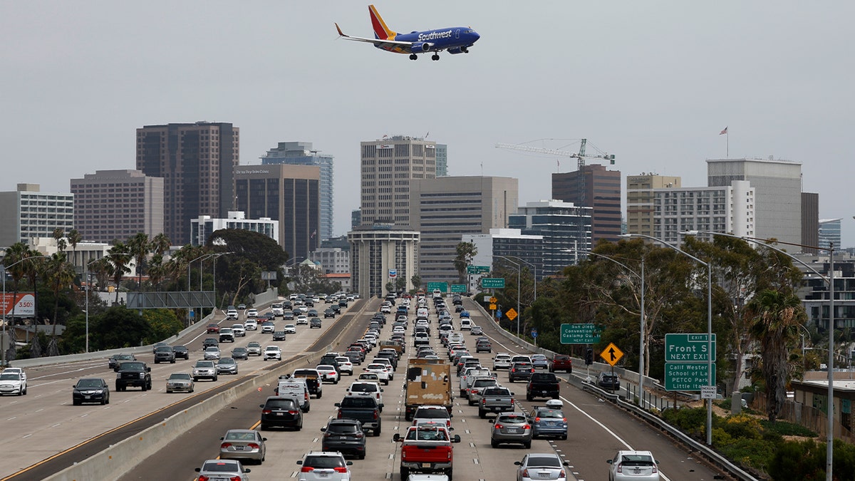 Southwest plan over San Diego