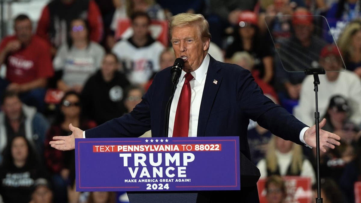 Republican presidential nominee former President Donald Trump speaks at a campaign rally at Riverfront Sports, Wednesday, Oct. 9, 2024, in Scranton, Pa. (AP Photo/Julia Demaree Nikhinson)