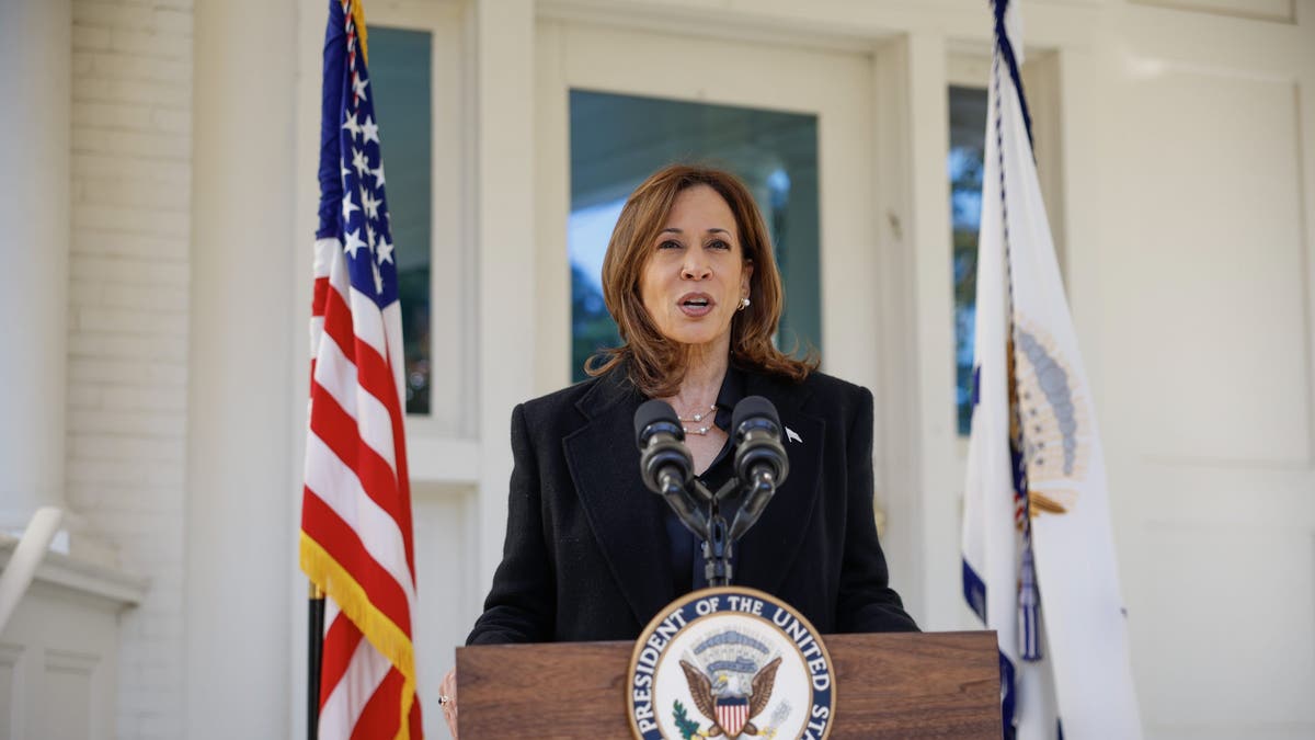 From the vice president's residence at the U.S. Naval Observatory on Oct. 23, 2024, Vice President Kamala Harris spoke about former White House Chief of Staff John Kelly's recent comments on former President Donald Trump, including that he fits "into the general definition of fascist" and wanted the "kind of generals Hitler had."