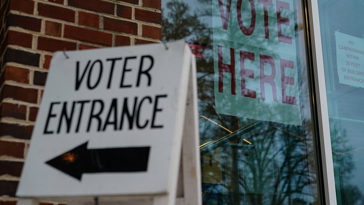 voter entrance sign