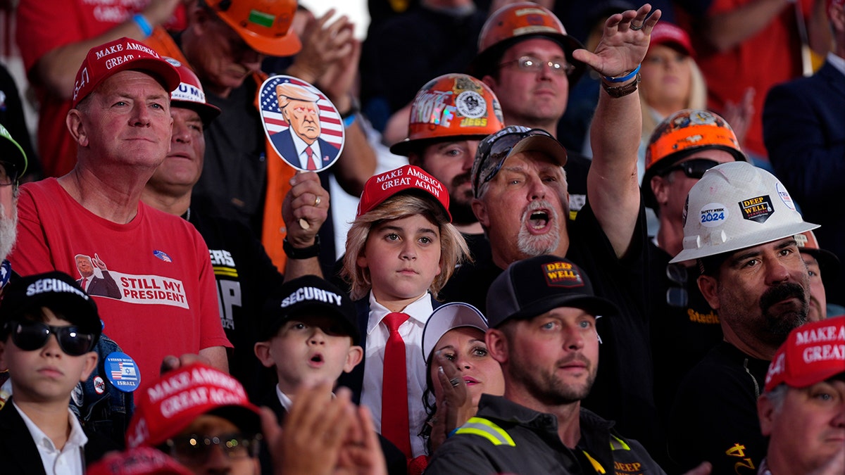 Donald Trump supporters in Latrobe, Pennsylvania