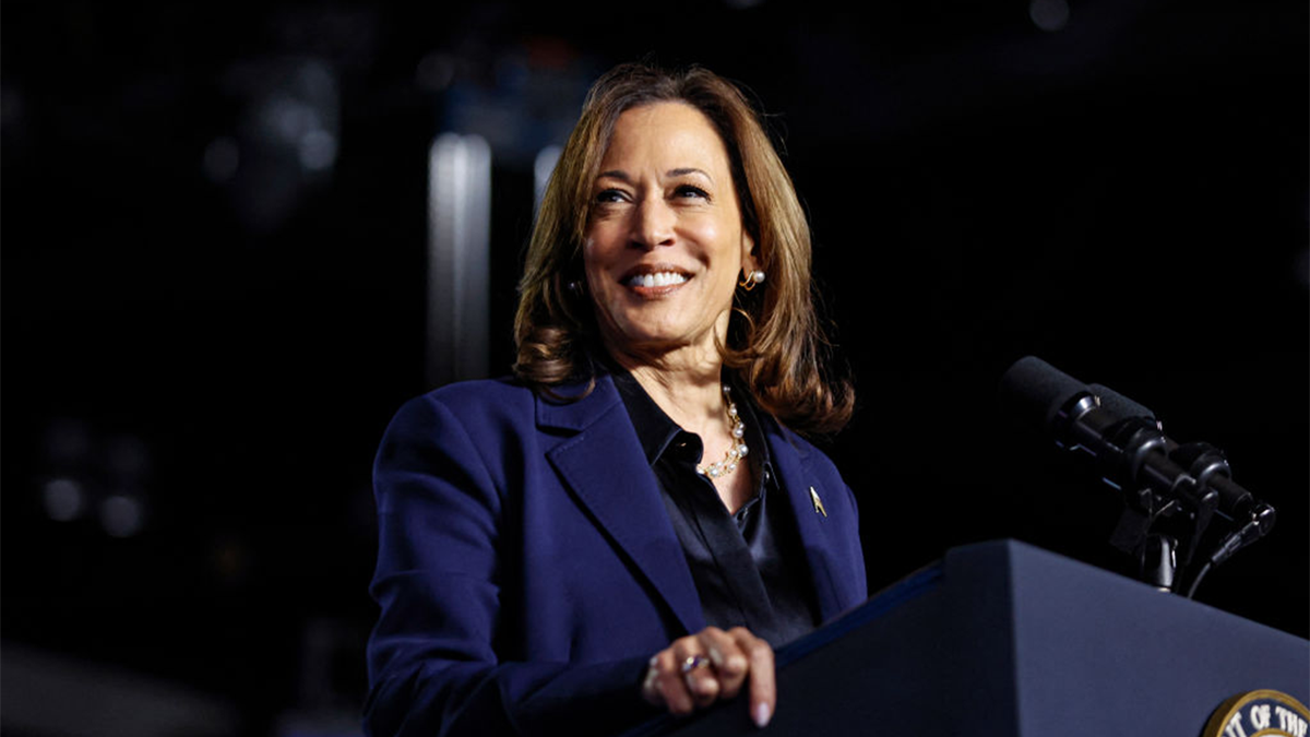 Vice President Kamala Harris in closeup shot