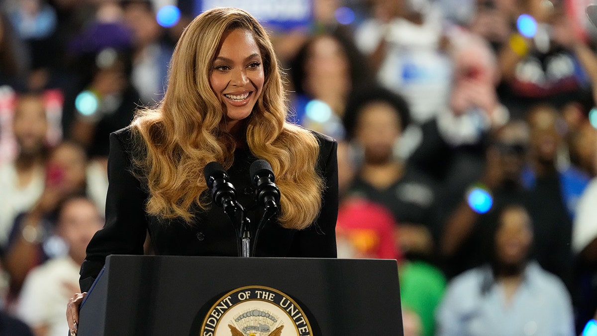 Beyonce speaking at Kamala Harris rally in Houston, TX.