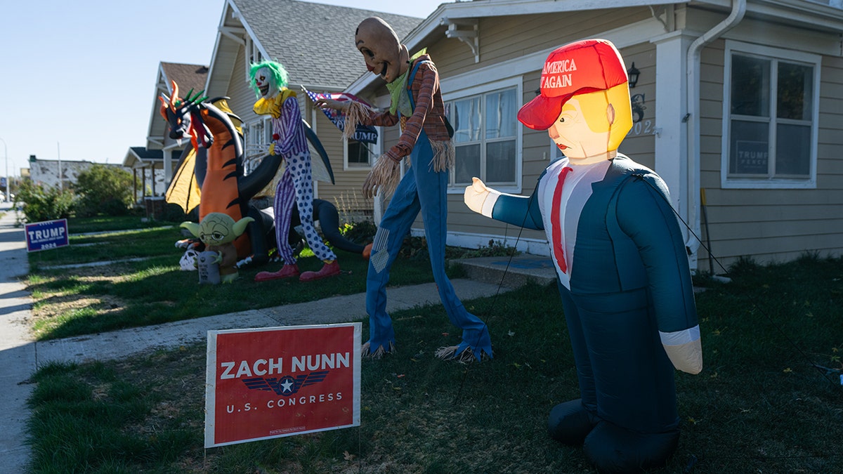 Trump support's display in Iowa