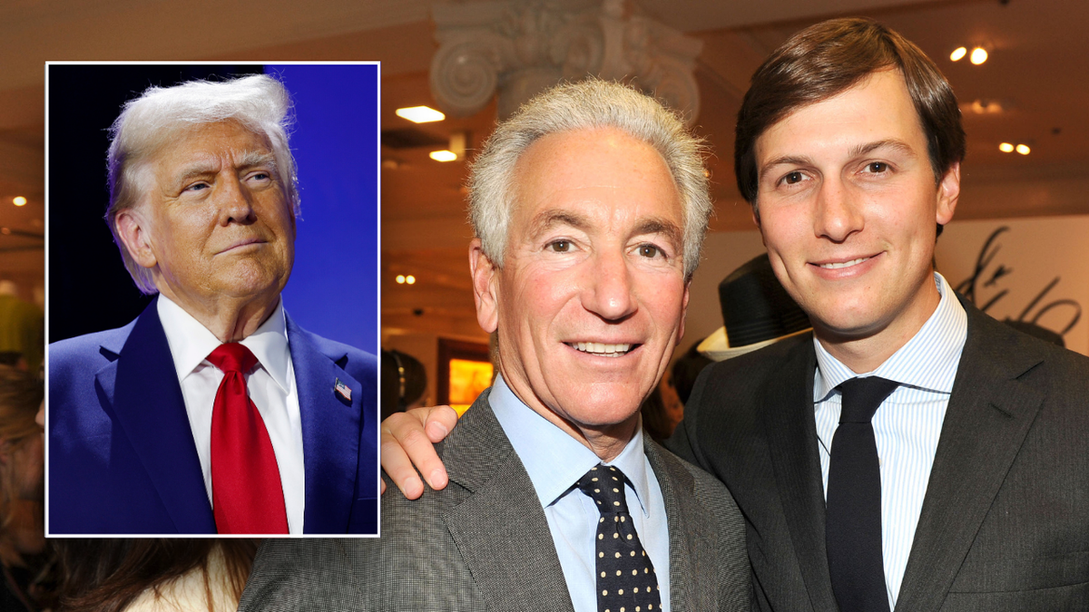 Split image Kushners, Trump