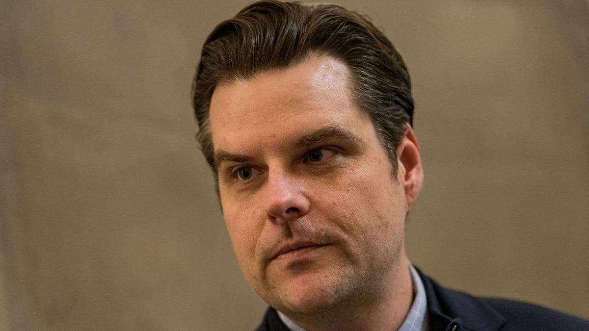 Gaetz looking serious