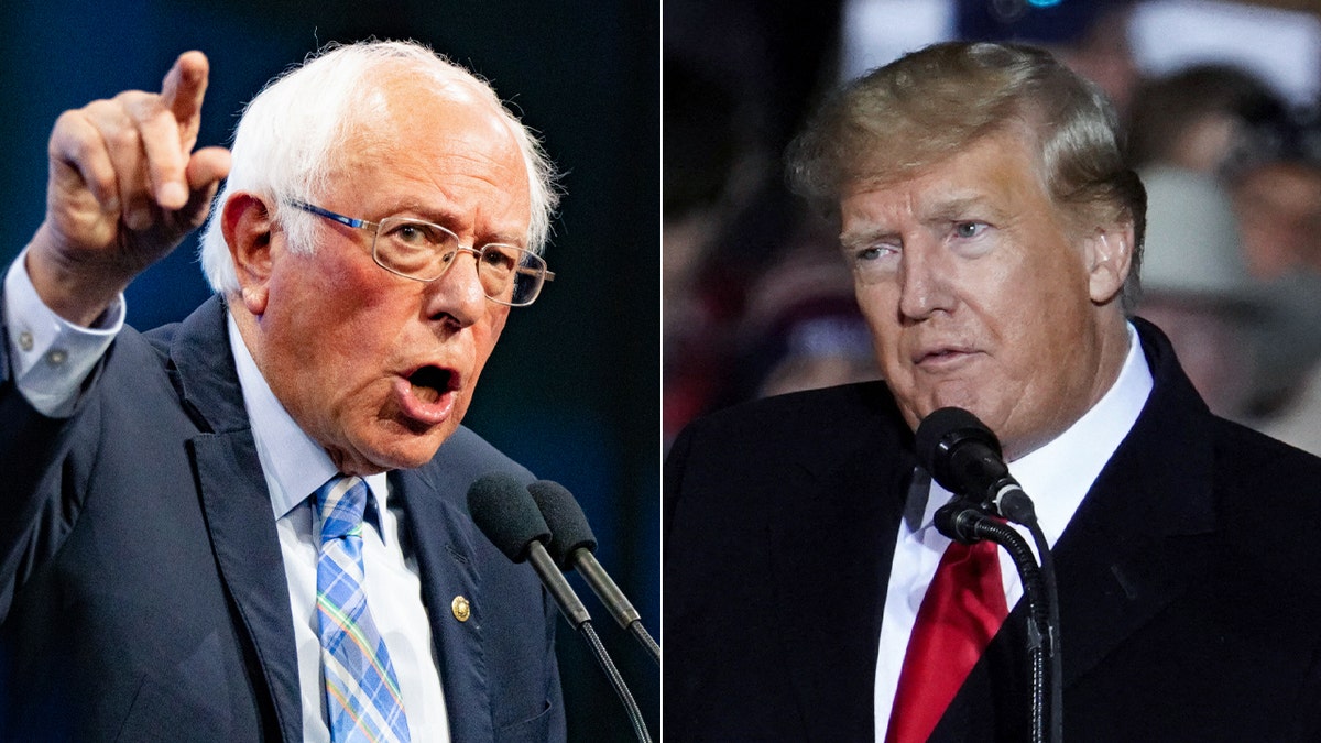 Bernie Sanders, Donald Trump in left-right photo split