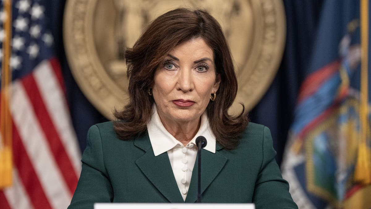 Hochul at a press conference