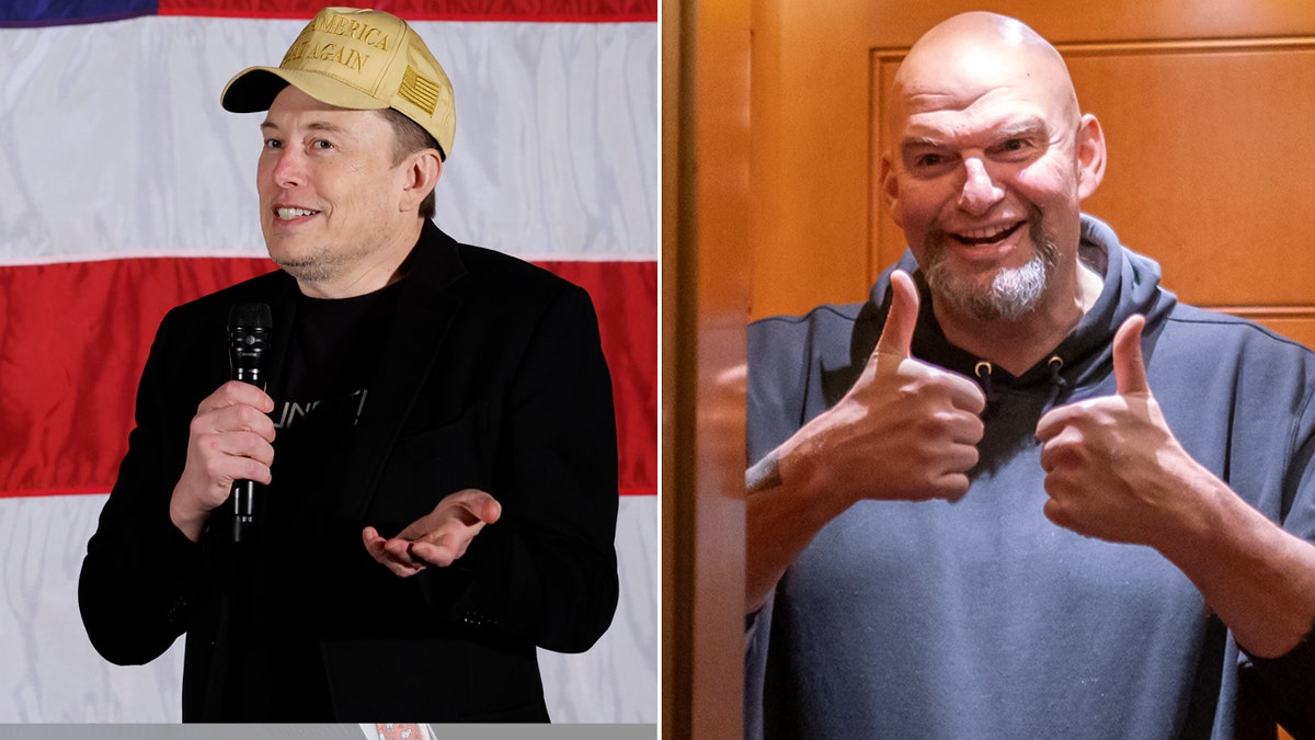 Left: Elon Musk; Right: John Fetterman