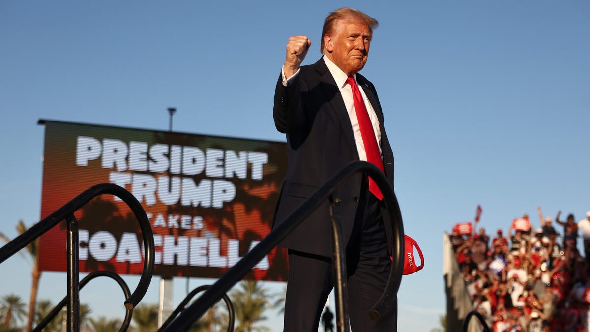 Trump closeup from Coachella rally