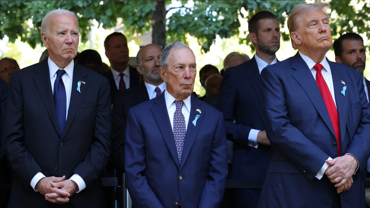 Biden and Bloomberg with Trump