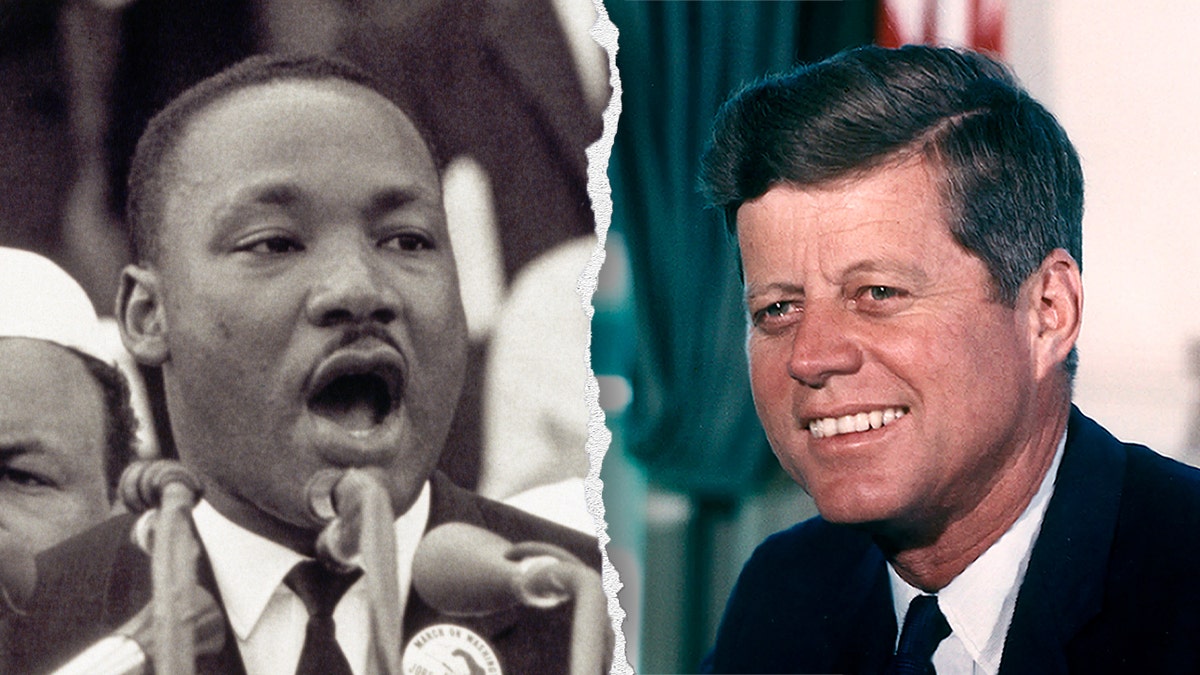 MLK and JFK in photo split 