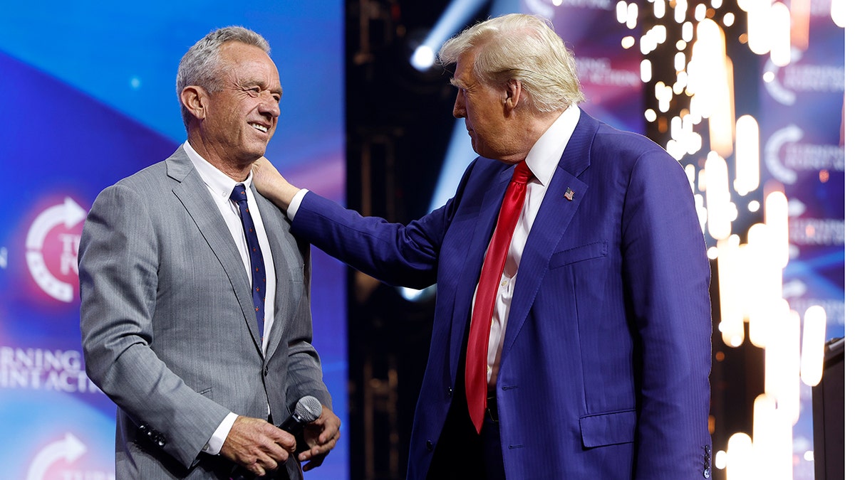 RFK Jr, left, with Donald Trump 