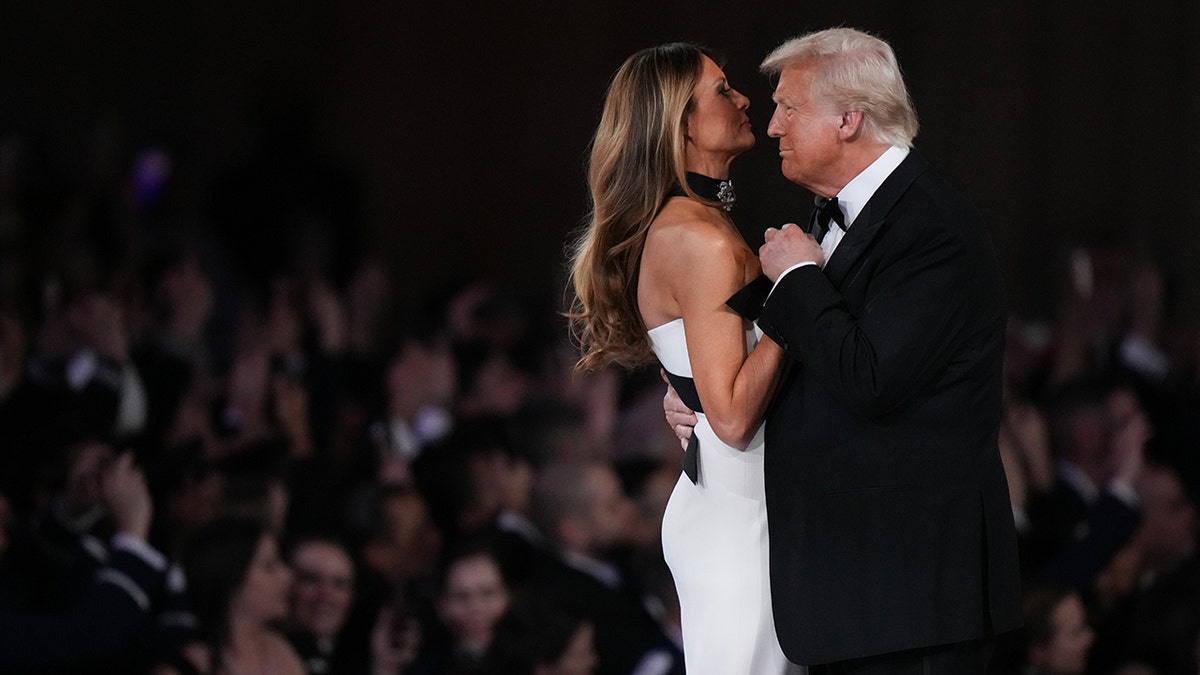 President Donald Trump and Melania Trump share a first dance at the Commander and Chief Ball on inauguration day