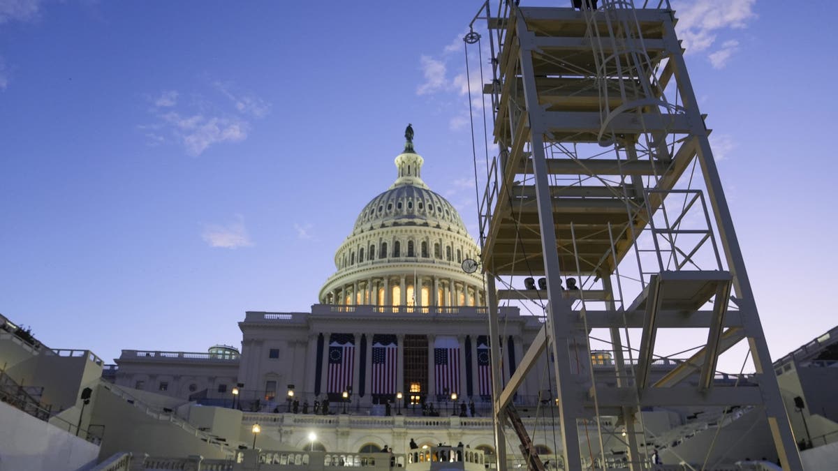 A general view of the rehearsal for President-elect Trump's inauguration.