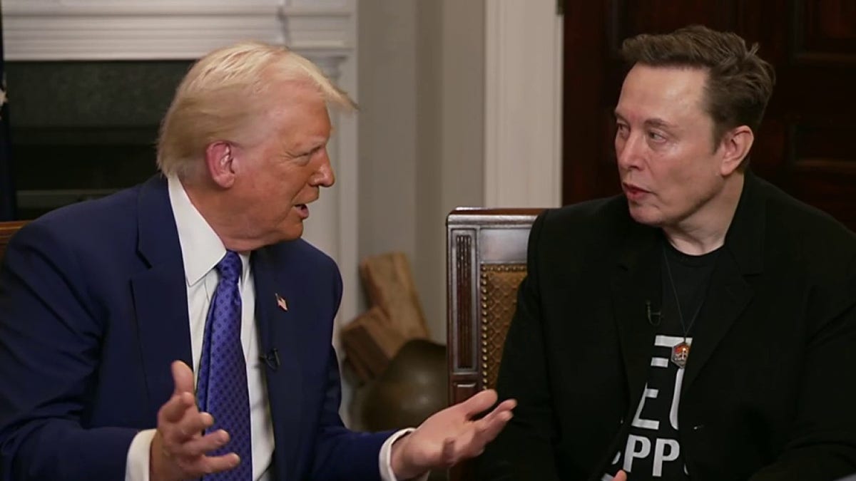 President Donald Trump (Left) Elon Musk (right)