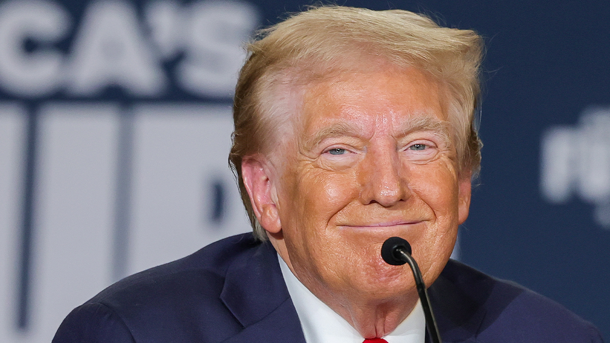 Trump smiling