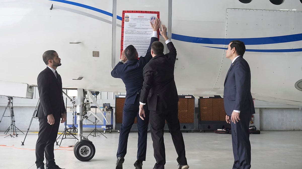 A Venezuelan plane being seized