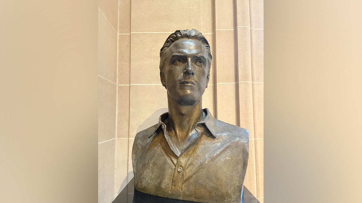 Bronze bust of Gavin Newsom