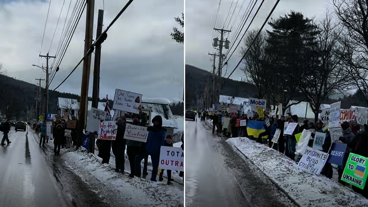 Protesters in Vermont