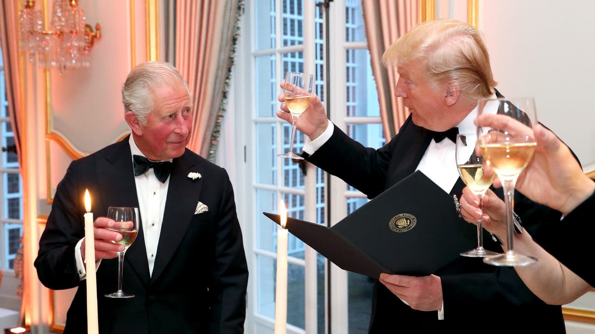 Trump toasting King Charles in 2019