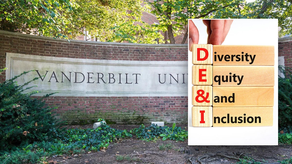 Vanderbilt sign, DEI crossword photo illustration