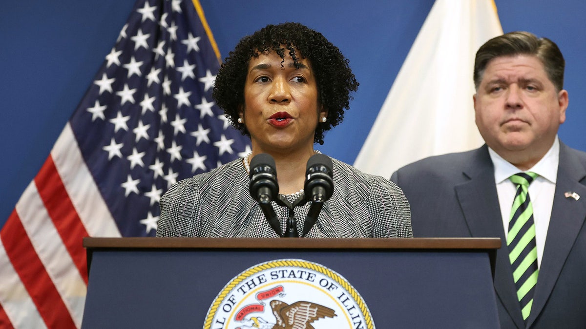 Illinois Lt. Gov. Juliana Stratton and Gov. JB Pritzker