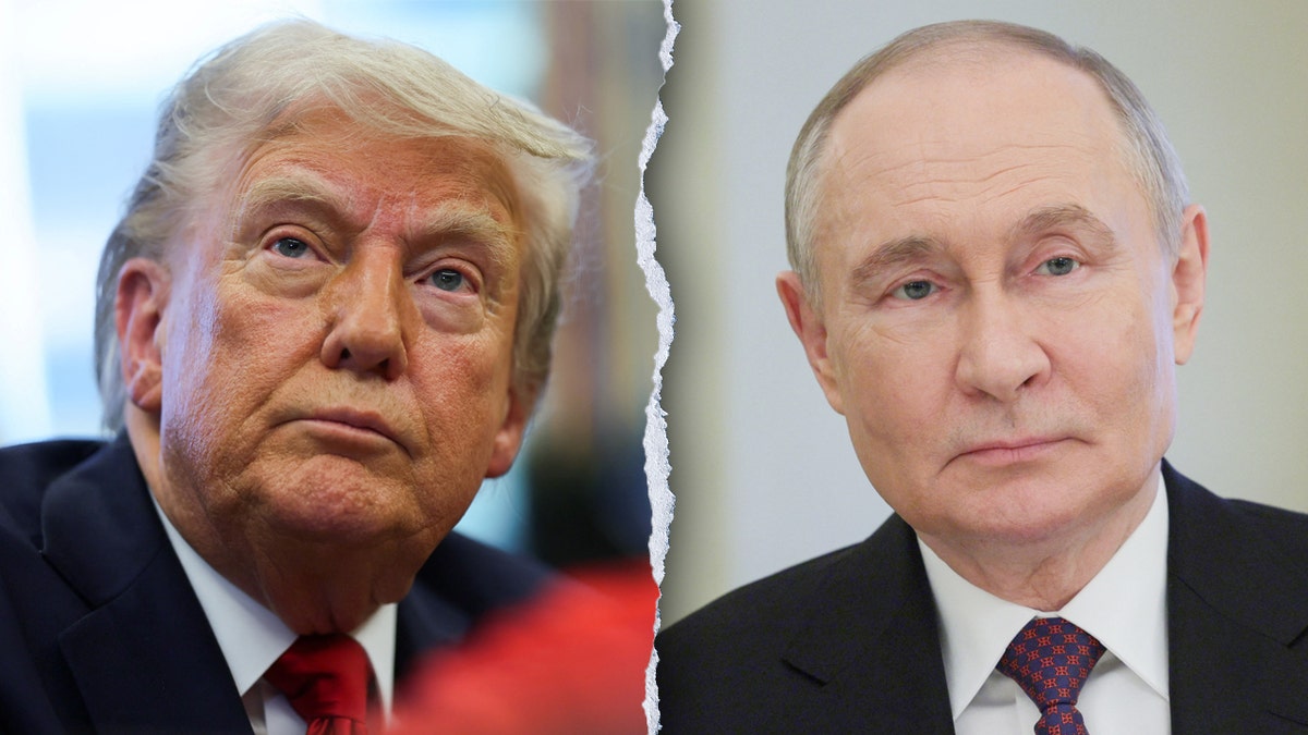 President Donald Trump and Russian President Vladimir Putin in split image