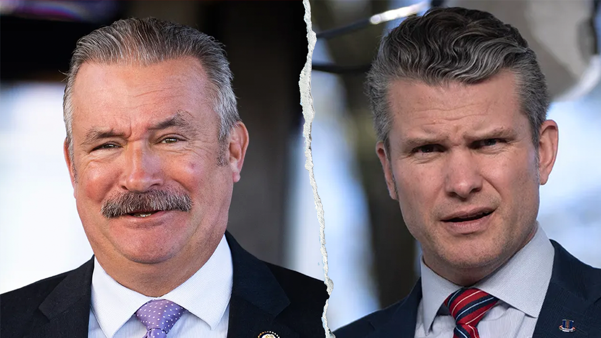 Don Bacon, left, and Pete Hegseth, right split image